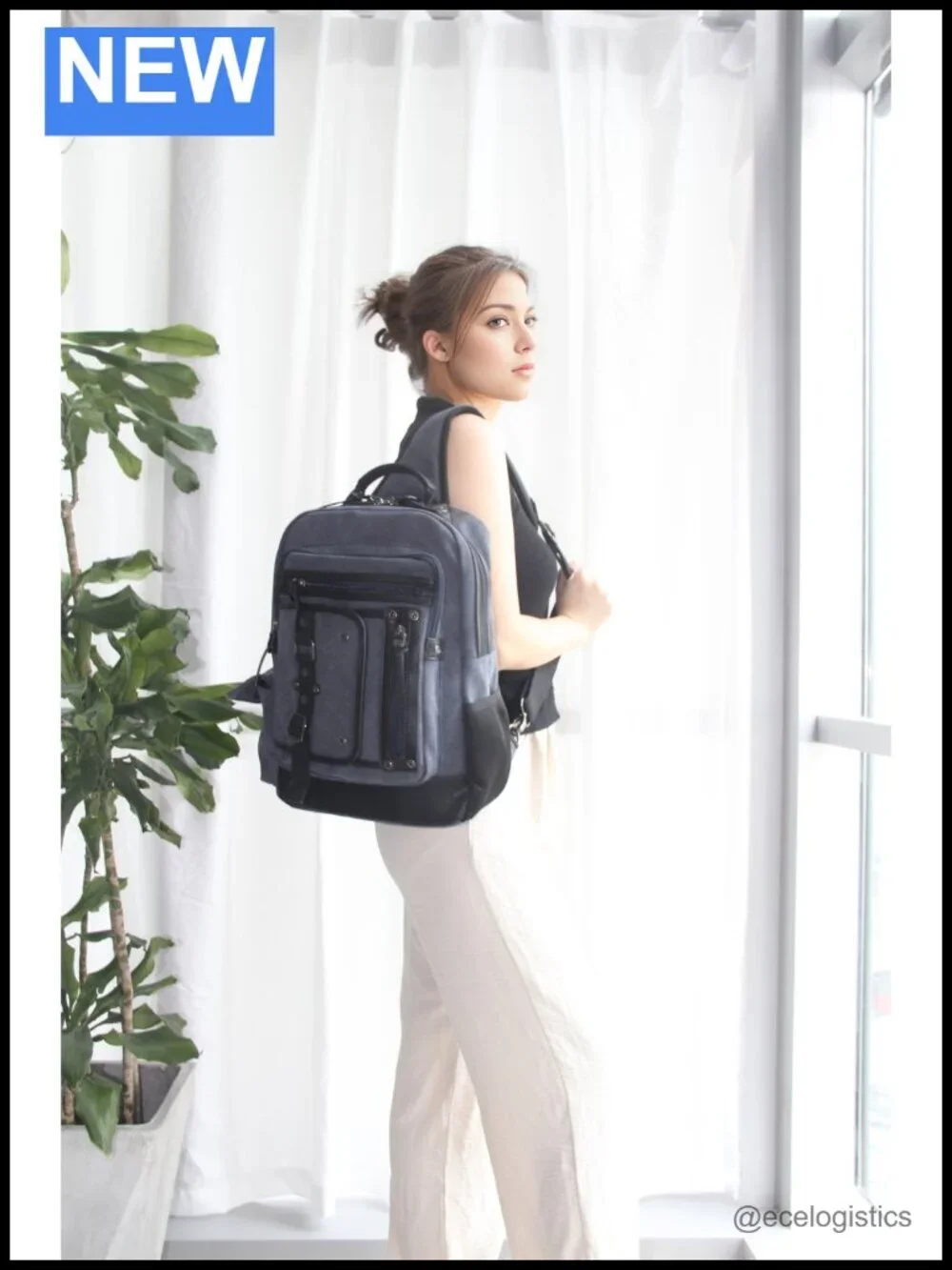Canvas Sling Messenger Bag for Men Laptop 15.6